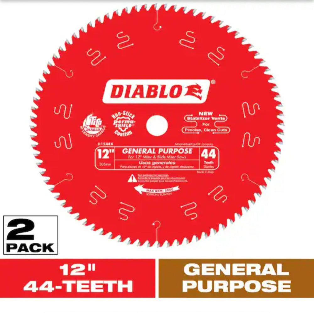 12in X 44-Tooth General Purpose Circular Saw Blade 12in X 44-Tooth General Purpose Circular Saw Blade